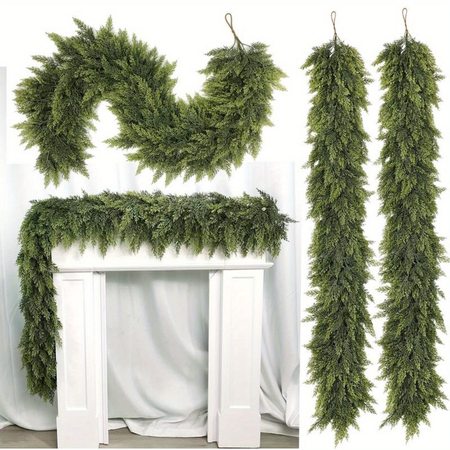 Home Decoration Christmas Garland Artificial Green Pine Hanging Decor
