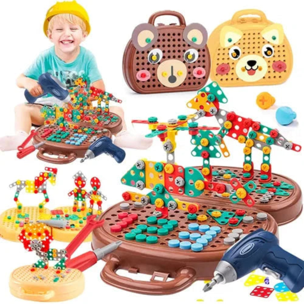 Construction Toy Drill Set STEM Educational Building Learning Kit