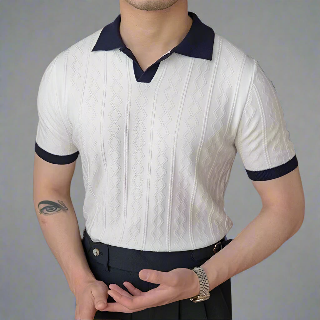 OLD MONEY Jacquard Polo - WEAR OLD MONEY