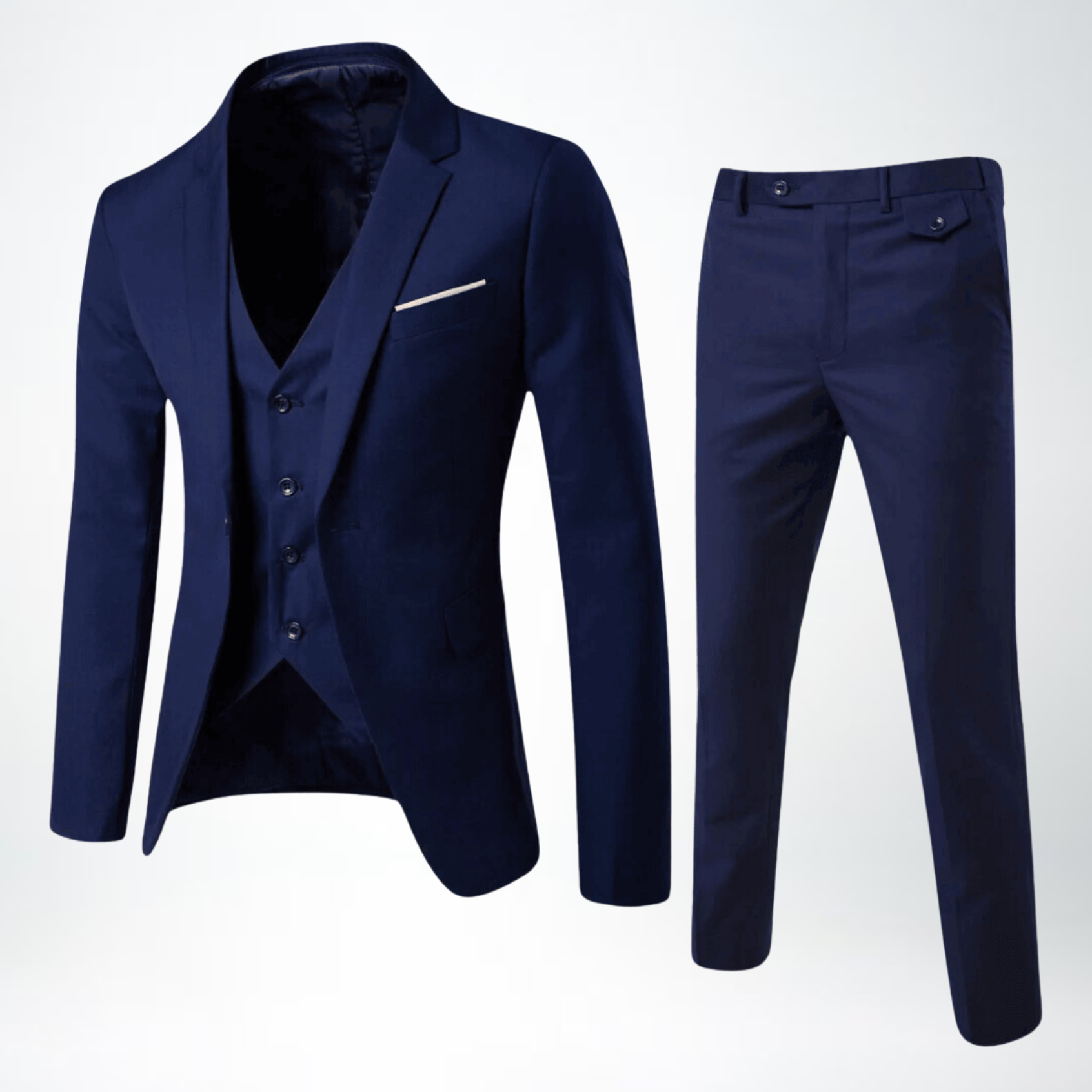 Men's Formal Two Piece Suit Set | Slim Fit Pants and Top