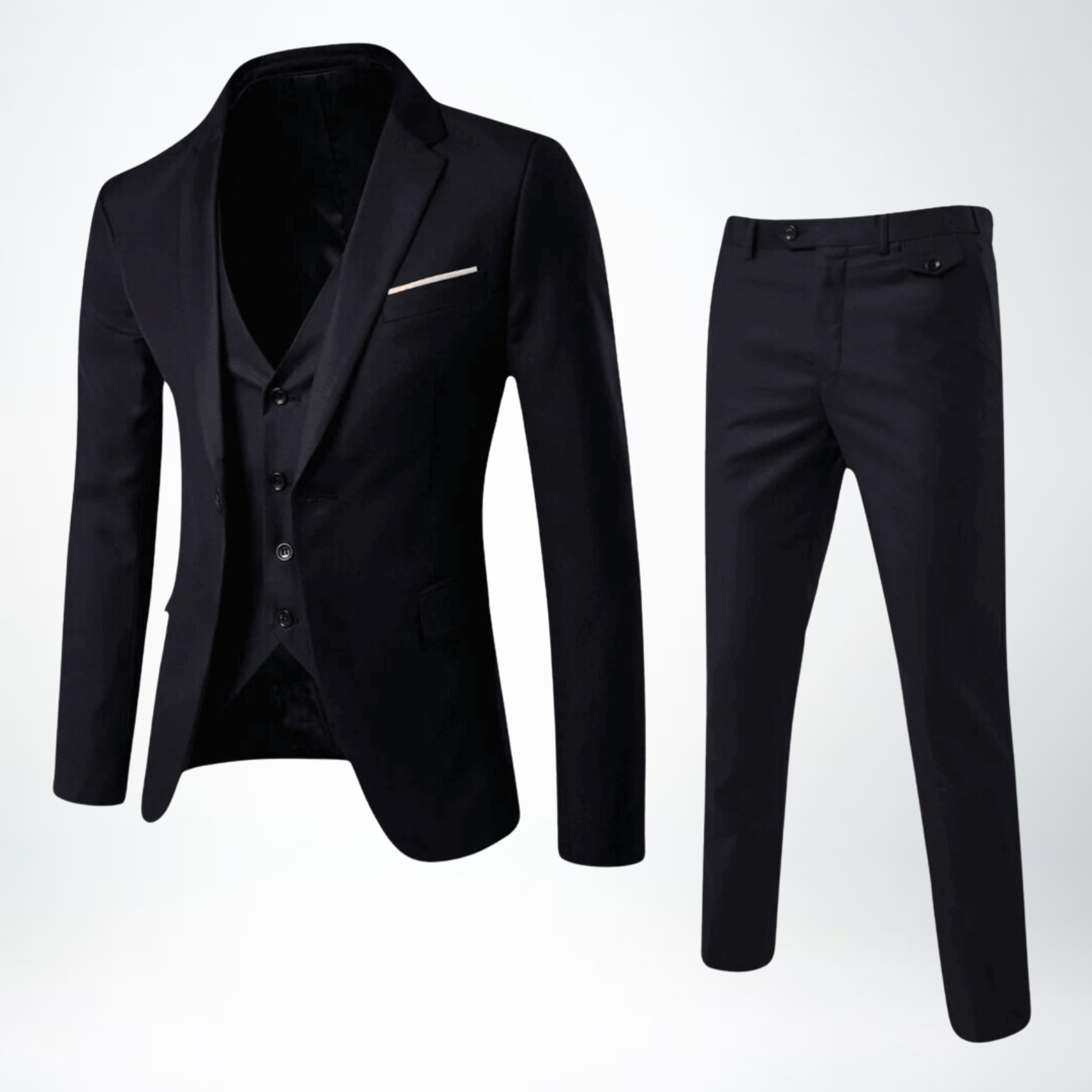 Men's Formal Two Piece Suit Set | Slim Fit Pants and Top