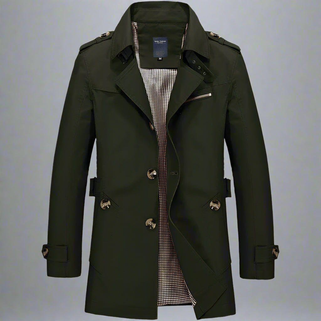 Men's Trench Overcoat | Long Lightweight Coat