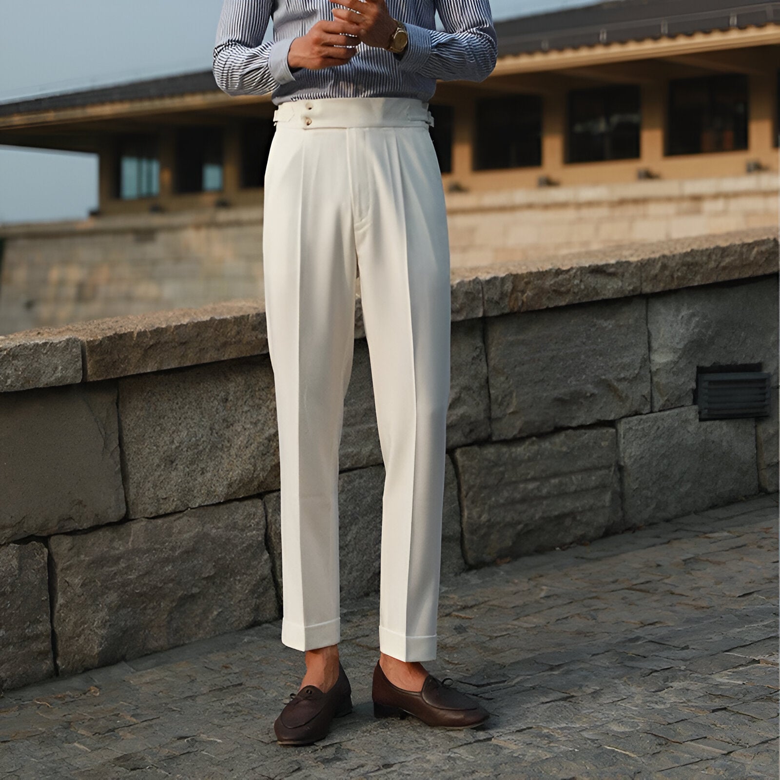 Men’s Wide Leg Dress Pants | Pleated Trousers, Workwear