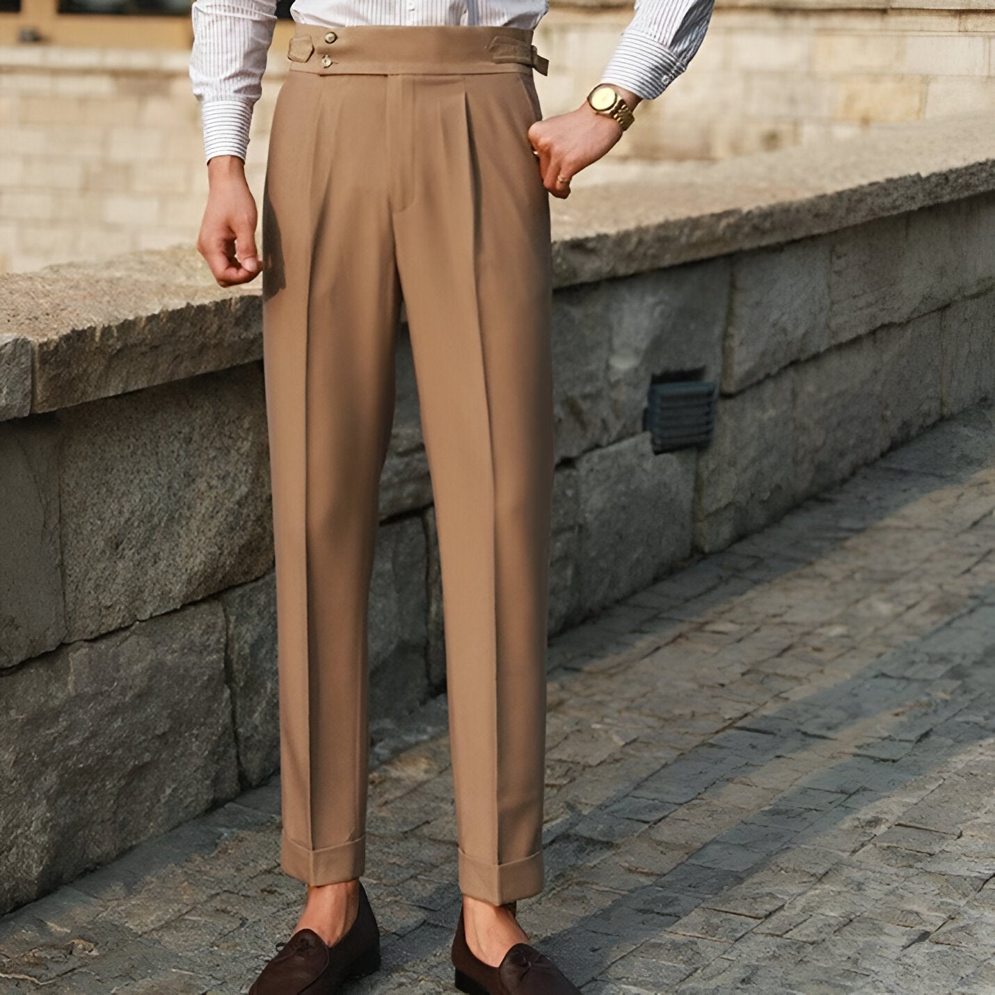 Men’s Wide Leg Dress Pants | Pleated Trousers, Workwear