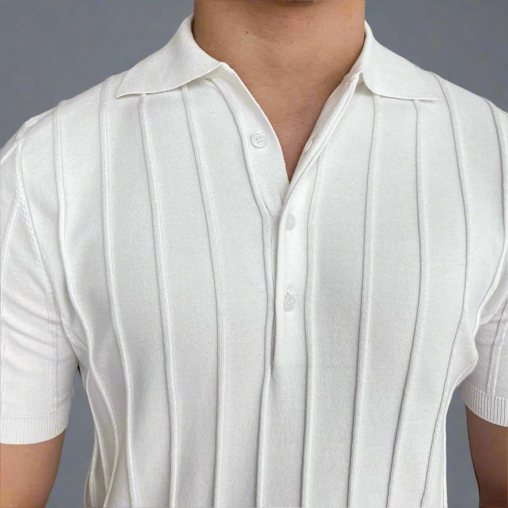 OLD MONEY Striped Polo Shirt - WEAR OLD MONEY