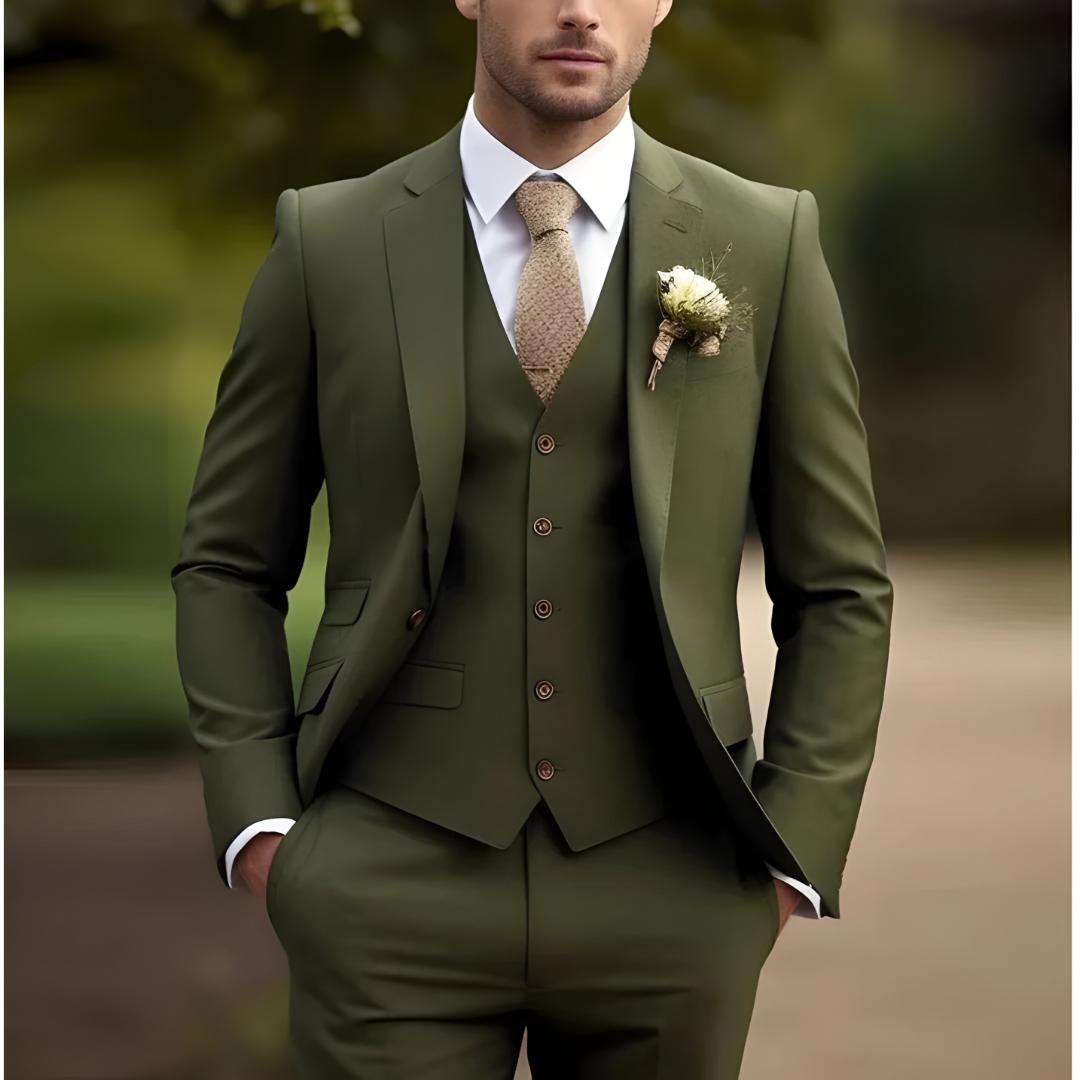 Men’s Slim Fit Wedding Three Piece Suit | Formal Summer Style