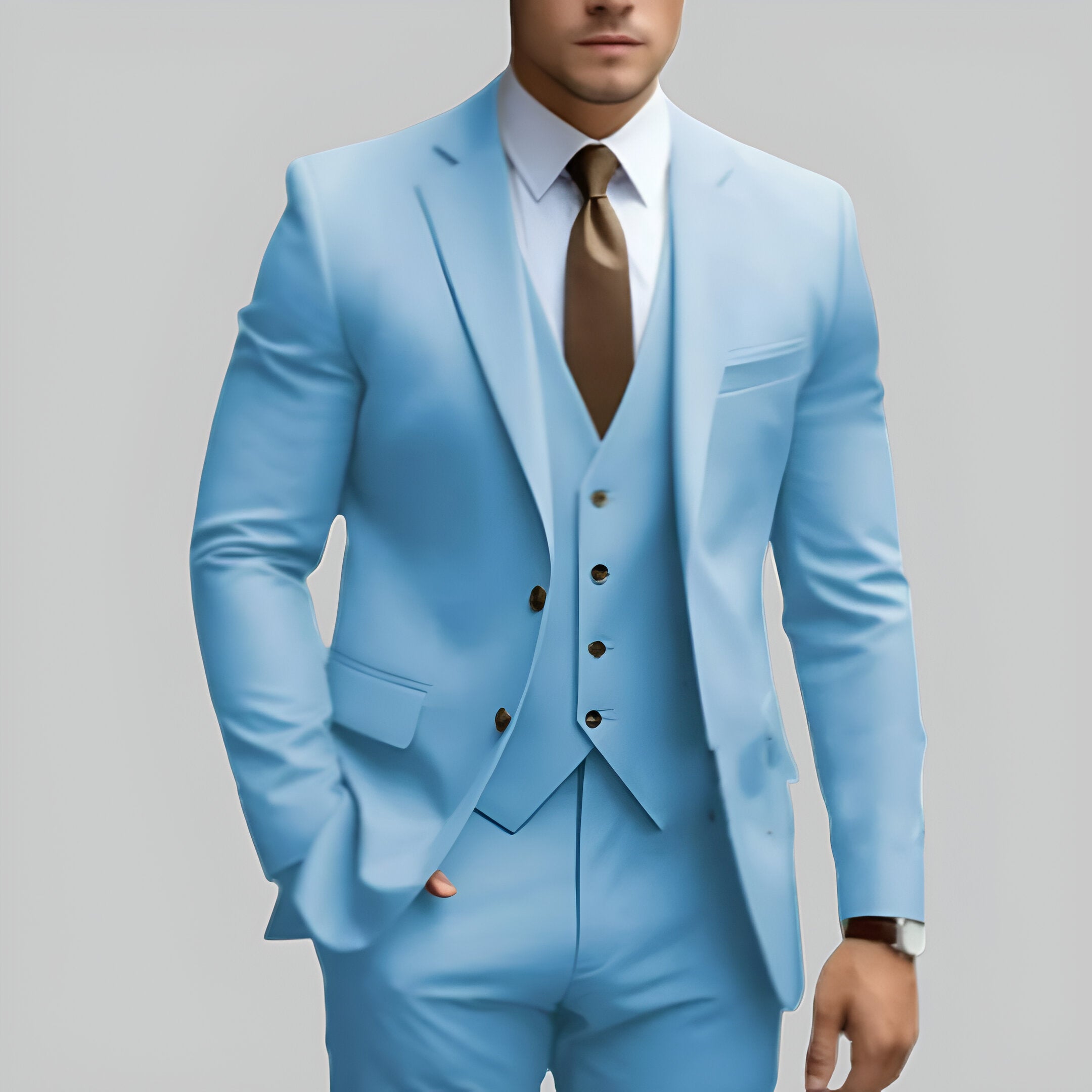 Men’s Slim Fit Wedding Suit | Formal Three Piece Set