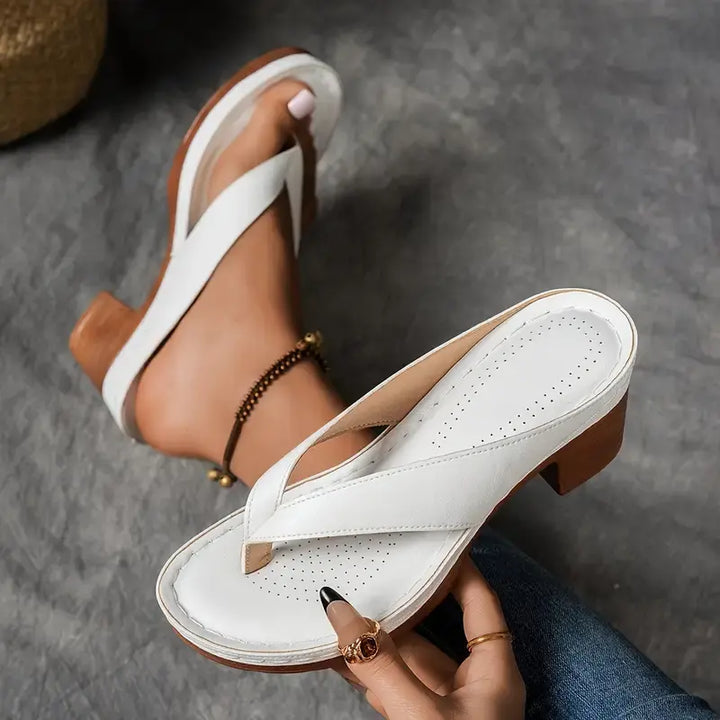 Women’s Stylish Block Heel Sandals | Slip On Open Toe Platform