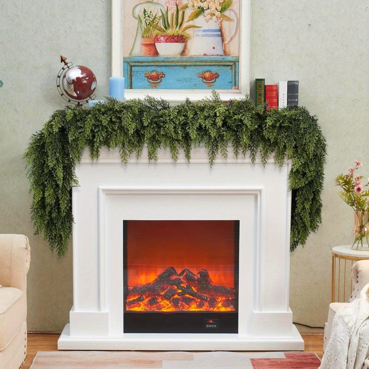 Home Decoration Christmas Garland Artificial Green Pine Hanging Decor