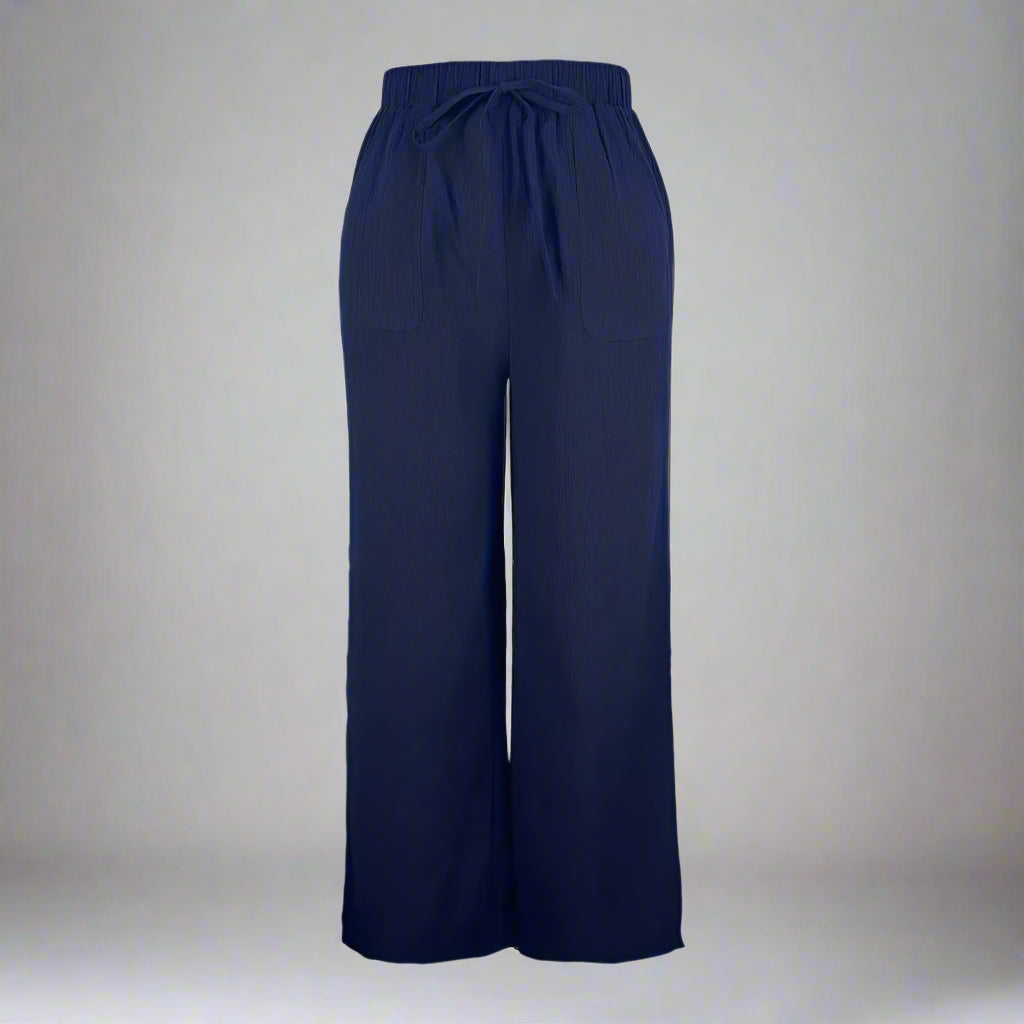 Women’s Casual Linen Pants Trousers | Wide Leg Relaxed Fit