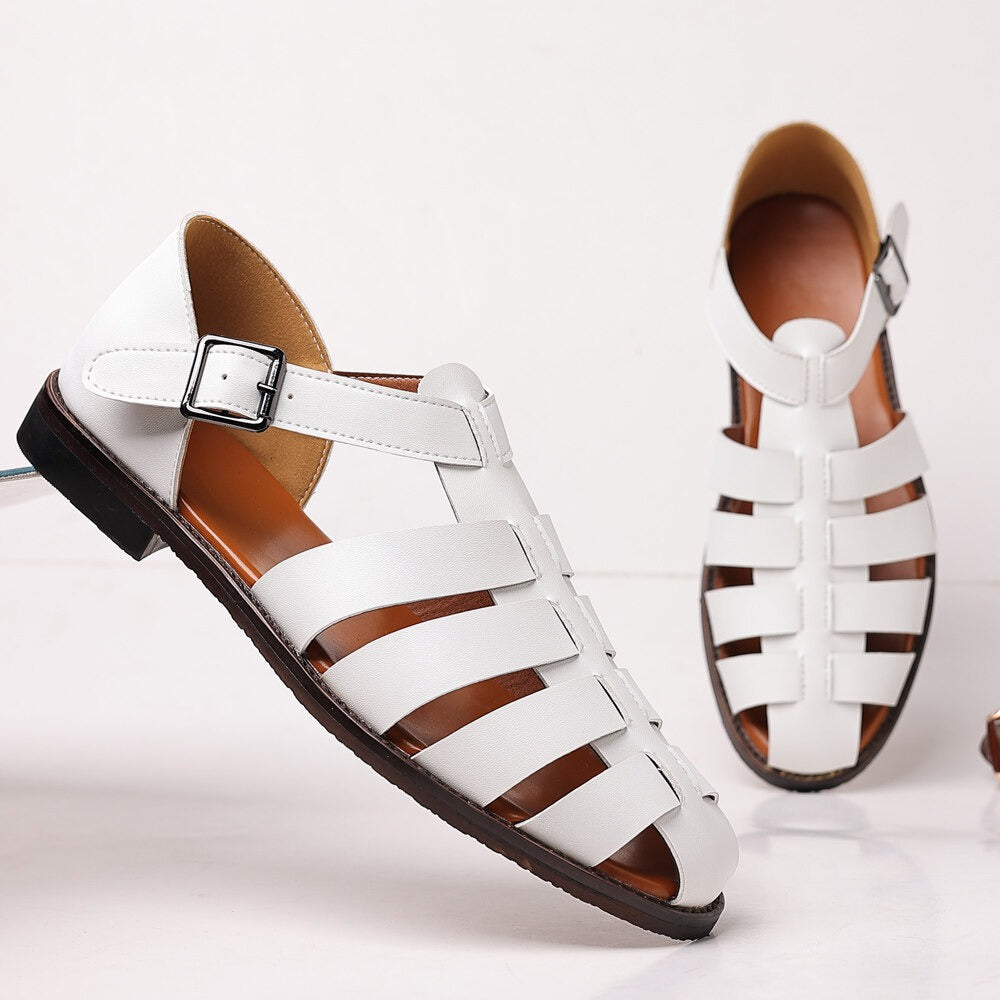 Men’s Leather Sandals | Breathable Loafers, Orthopedic Comfort