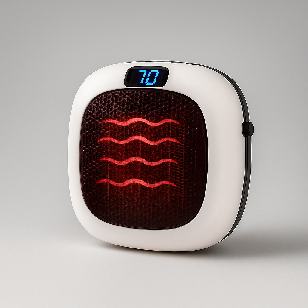 Electric Wall Heater Plug In Digital Display Remote Control