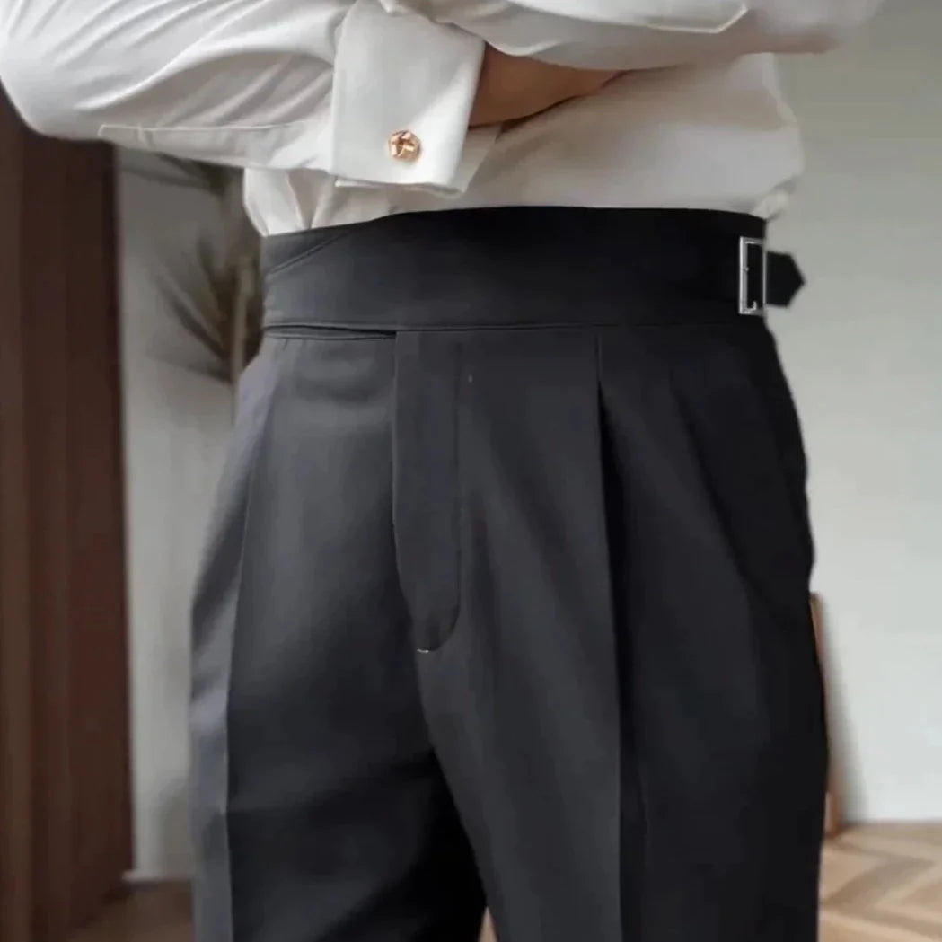 Men’s Tailored Workwear Pants Trousers | High Waist Pleated