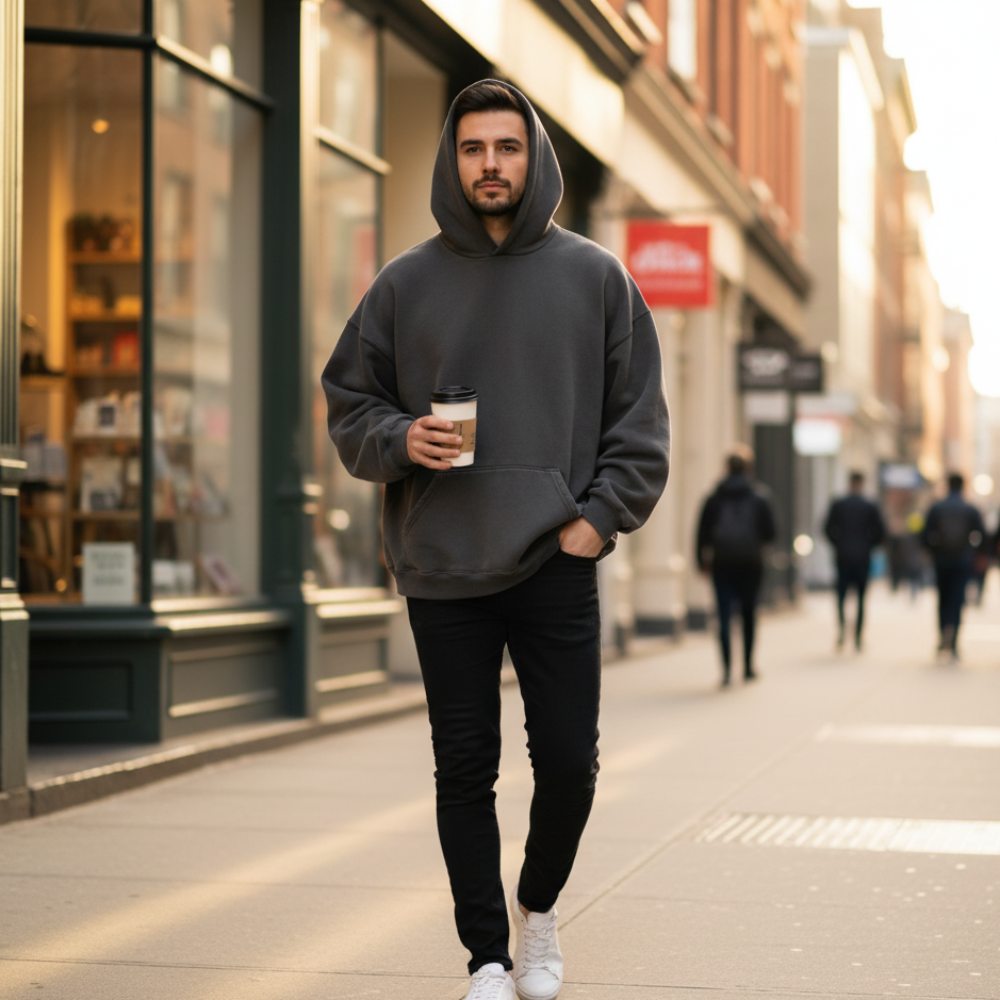 Unisex Oversized Pullover Sweater Cozy Knit Hoodie