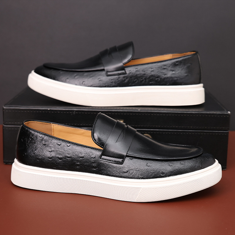 Men’s Leather Slip-On Loafers Shoes | Casual Sneaker Style