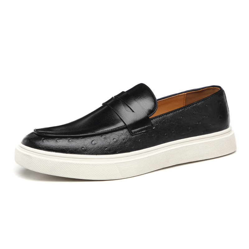 Men’s Leather Slip-On Loafers Shoes | Casual Sneaker Style