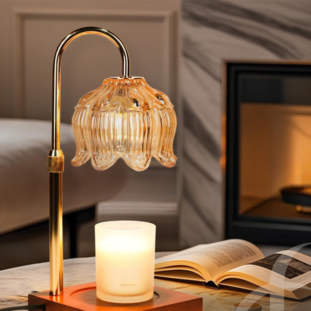Glass Candle Warmer Gift Lamp Electric Wax Melt Home Decor
