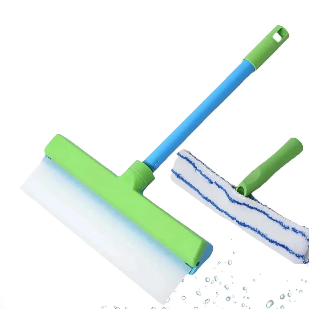 Window Squeegee Kit Silicone Blade Ergonomic Handle