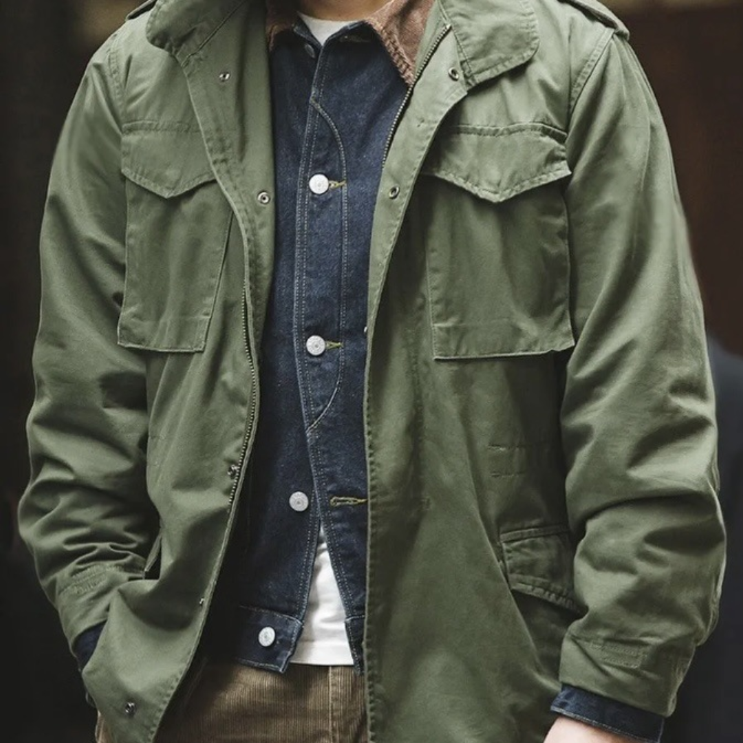 Men's Bomber Jacket - Lightweight Trench Style