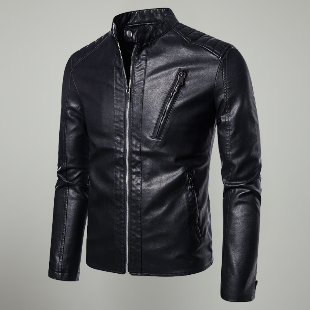 Men's Leather Jacket - Bomber Short Fit