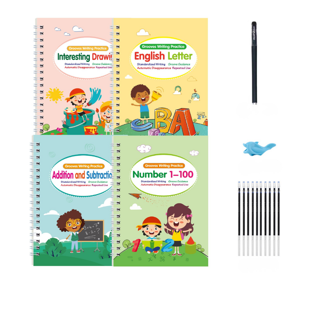 Reusable Magic Preschool Writing Practice Book Set