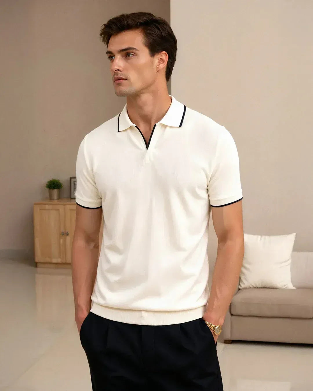 Men’s Slim Fit Polo Shirt | Short Sleeve Smart Casual