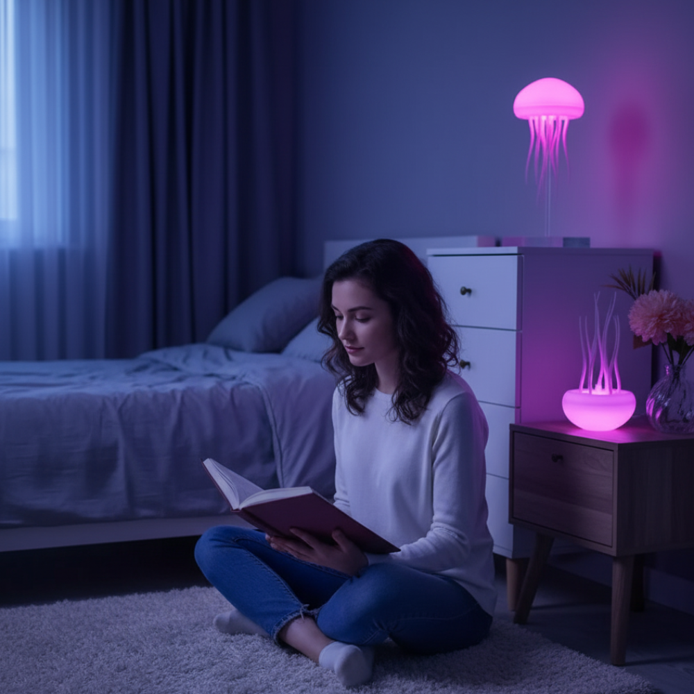 LED Jellyfish Light Rechargeable Mood Calming Display