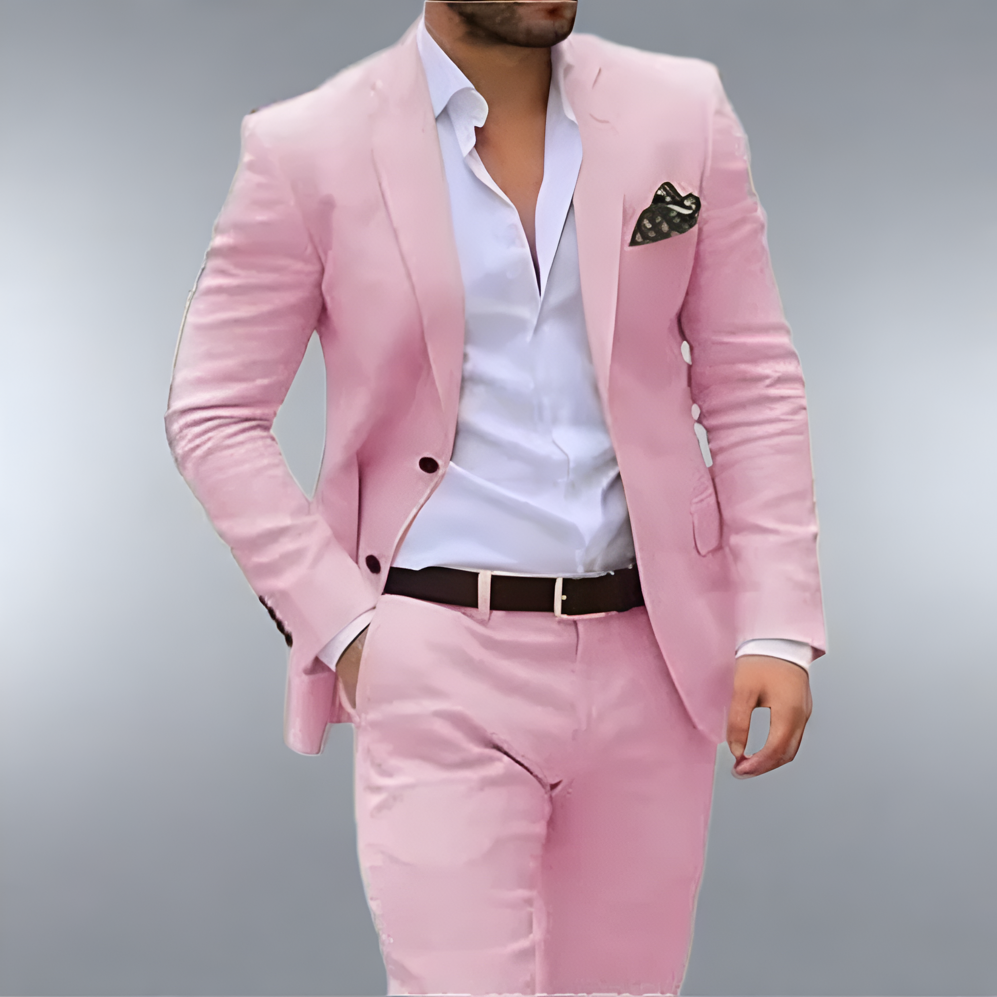 Men’s Slim Fit Linen Summer Suit | Wedding Guest Outfit