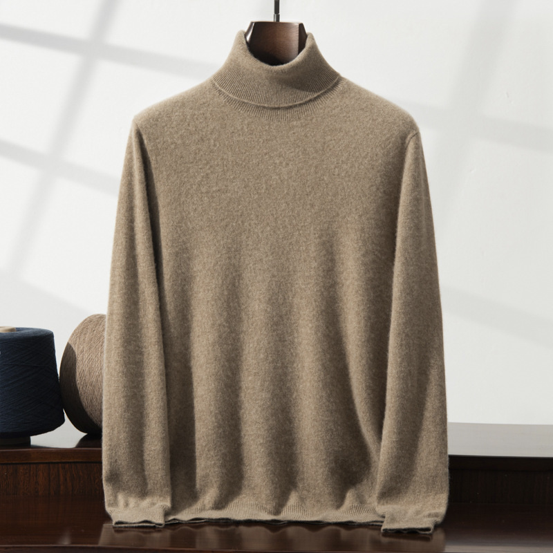 Men's Cashmere Knit Turtleneck Sweater | Warm Long Sleeve