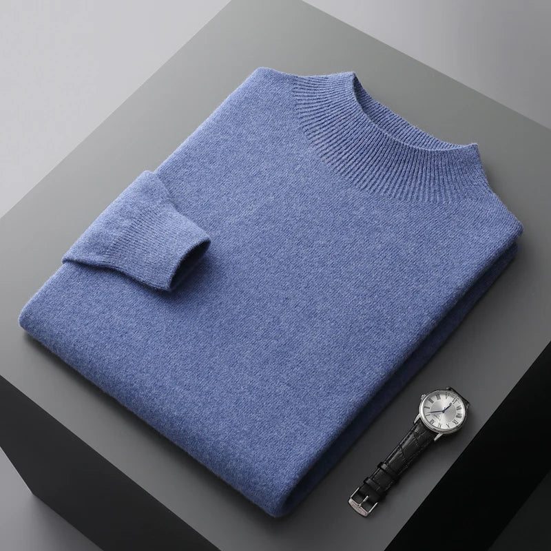 Men's knit long sleeve winter sweater | soft cashmere jumper