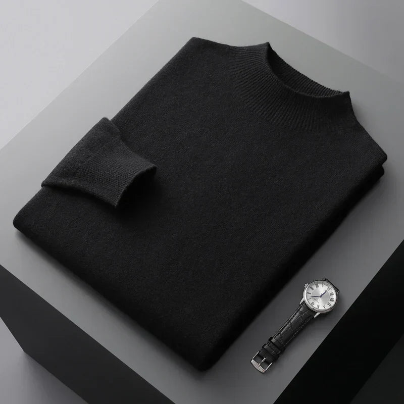 Men's knit long sleeve winter sweater | soft cashmere jumper