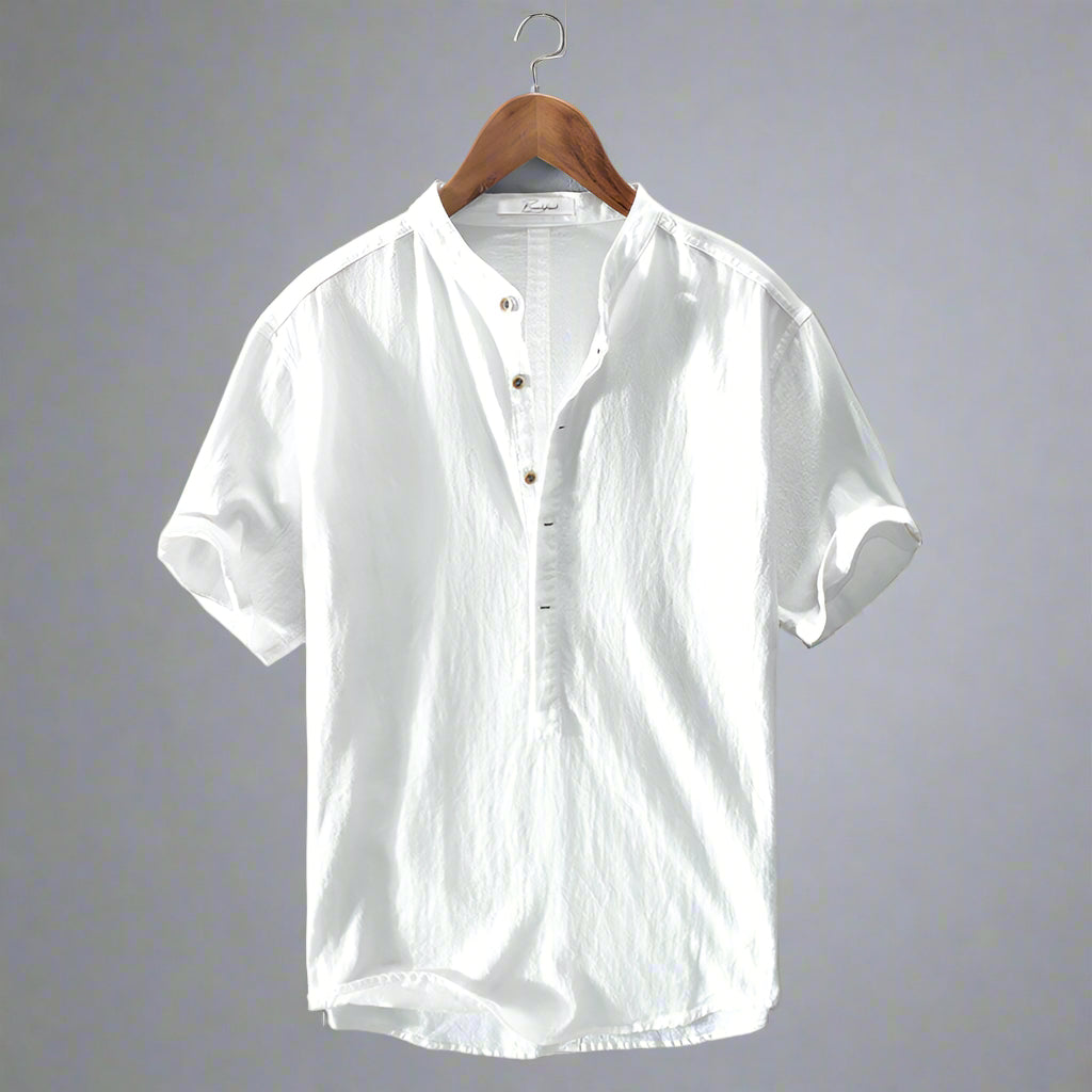 Men's Casual Summer Shirt | Short Sleeve Henley
