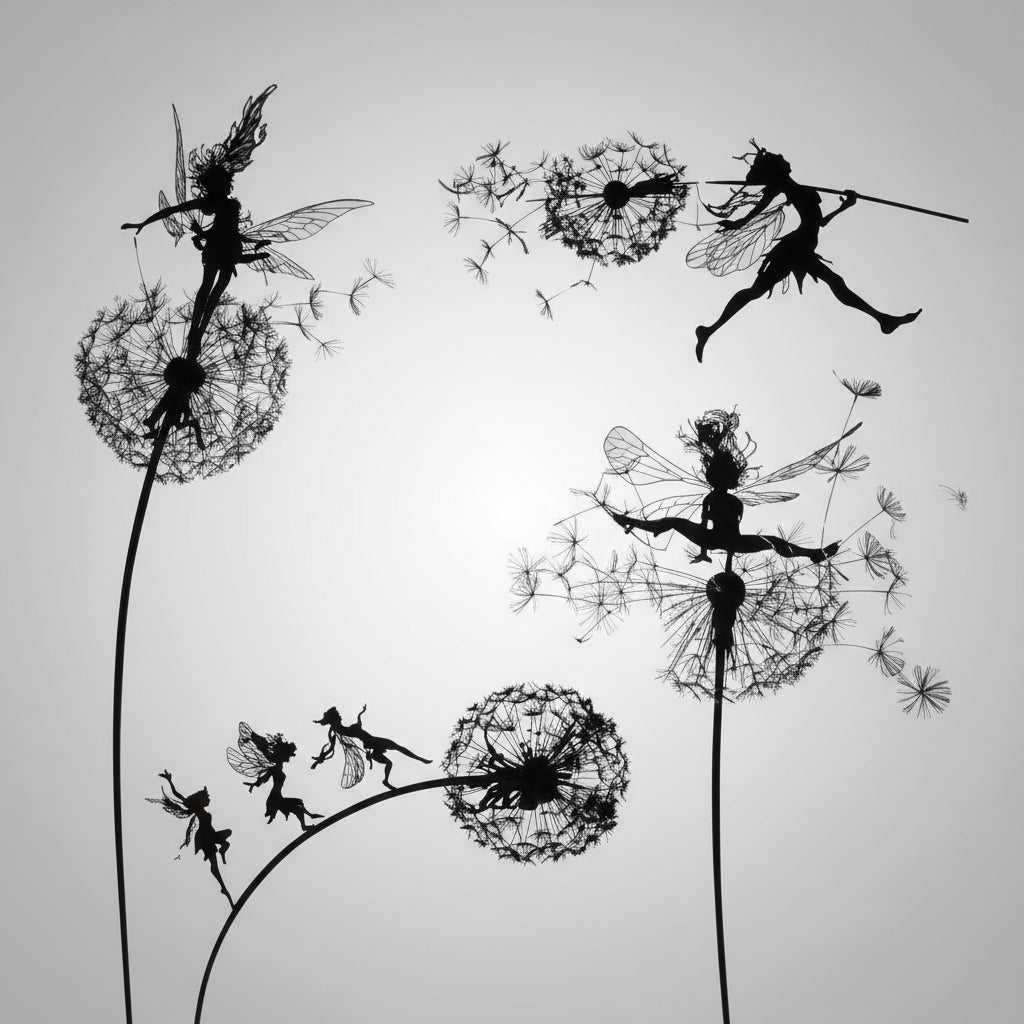 Metal Fairy Garden Sculptures Outdoor Decorative Yard Art