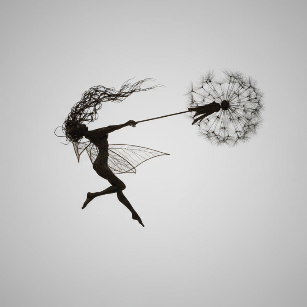 Metal Fairy Garden Sculptures Outdoor Decorative Yard Art