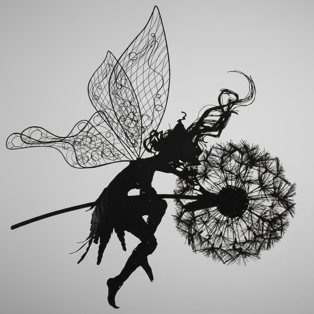 Metal Fairy Garden Sculptures Outdoor Decorative Yard Art