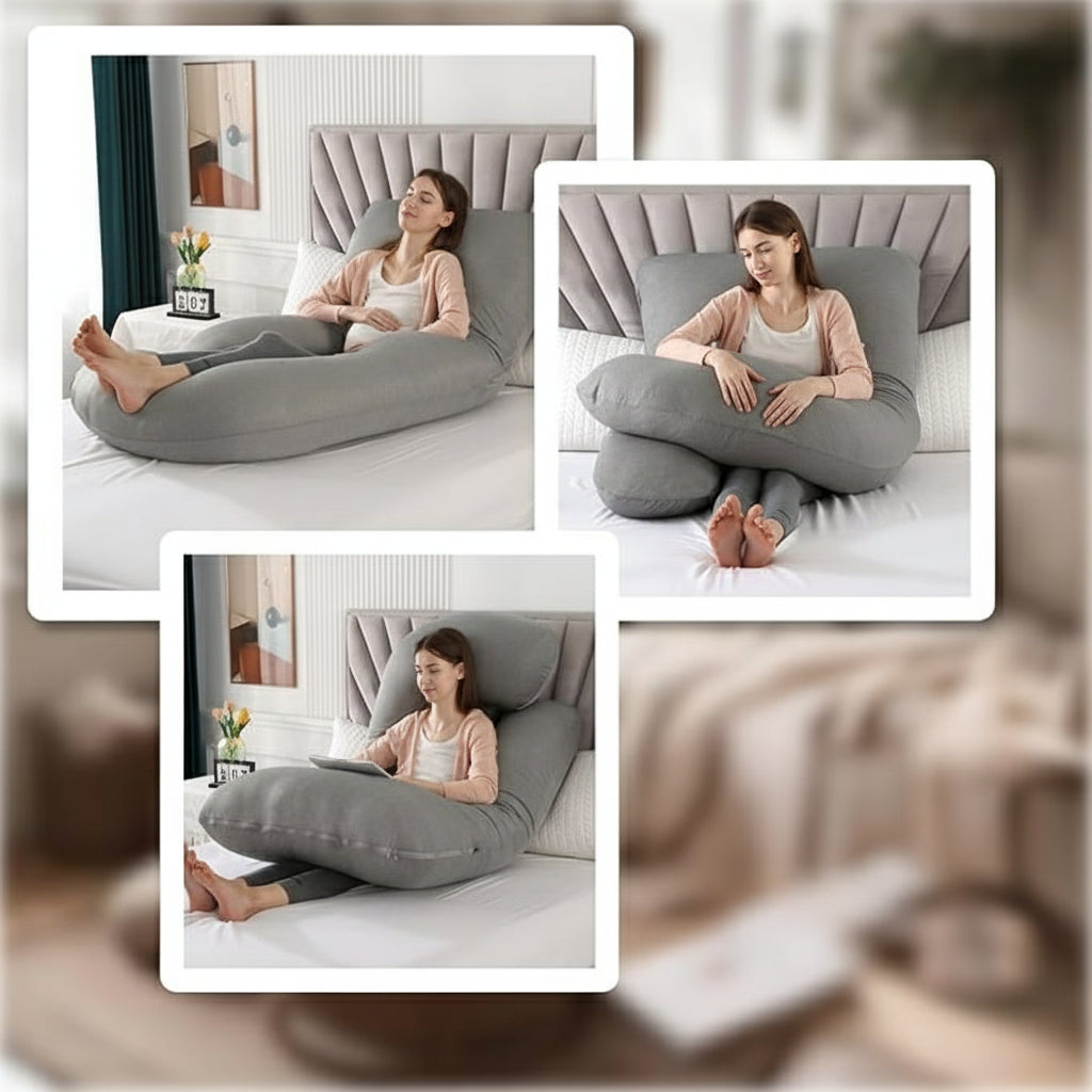 Body Pillow Velvet Full Body Maternity Support Cushion Sleep