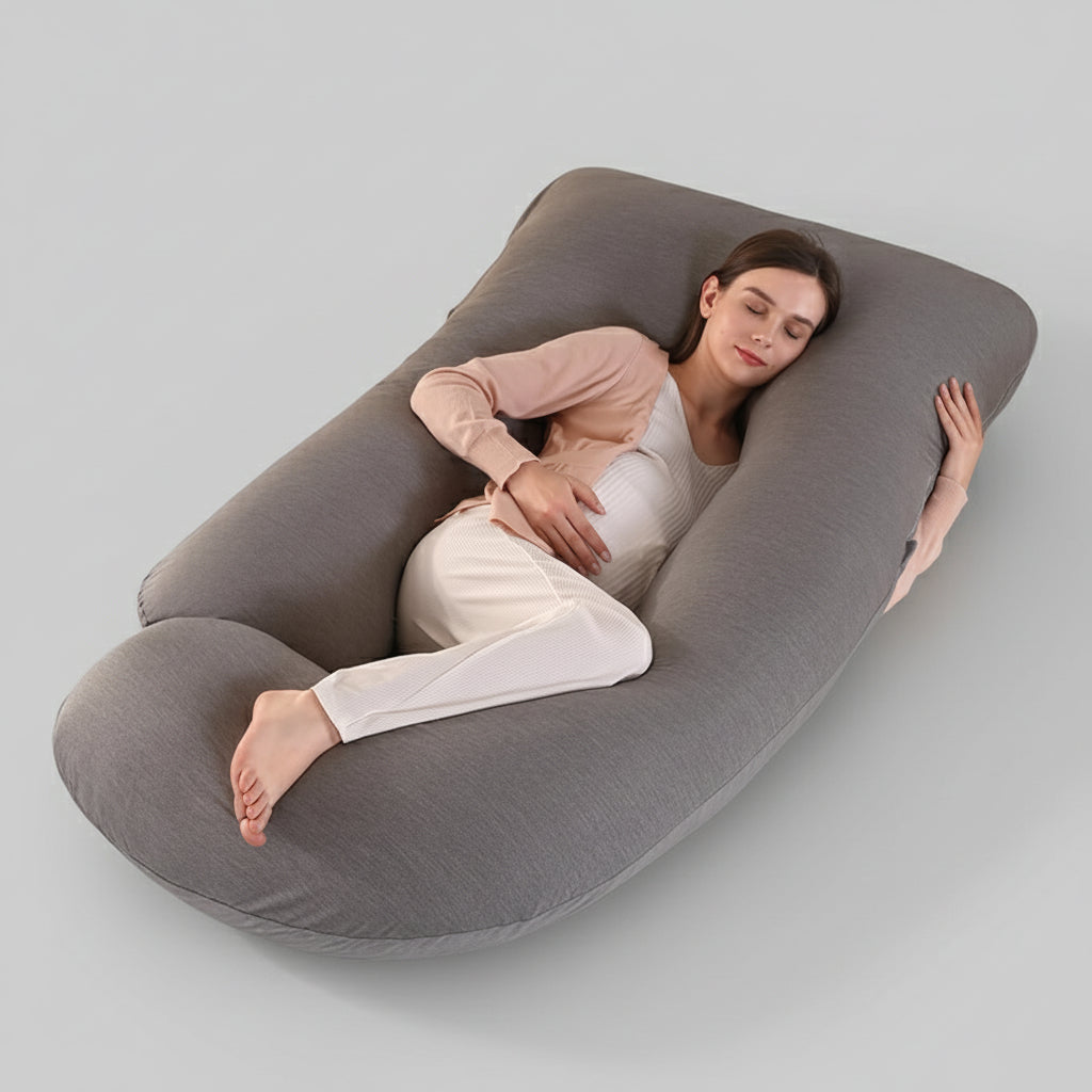 Body Pillow Velvet Full Body Maternity Support Cushion Sleep