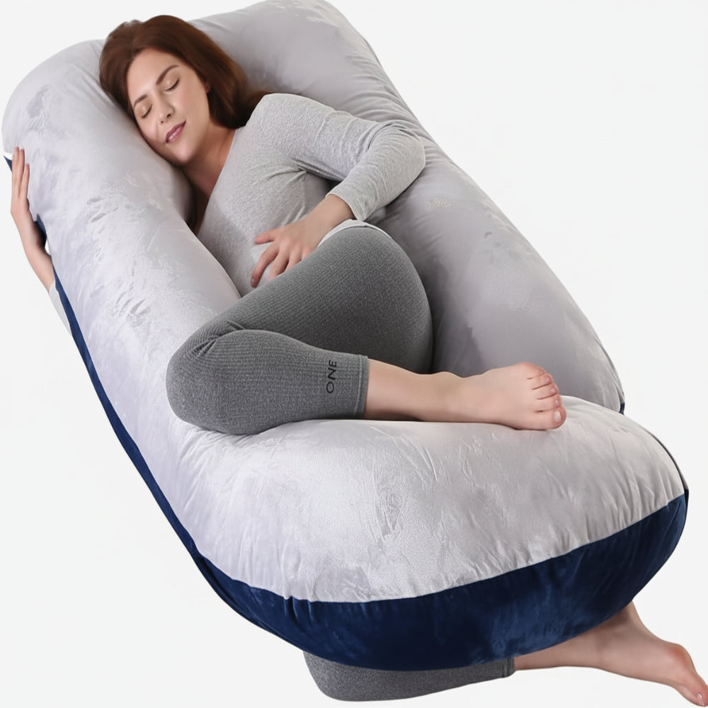Body Pillow Velvet Full Body Maternity Support Cushion Sleep