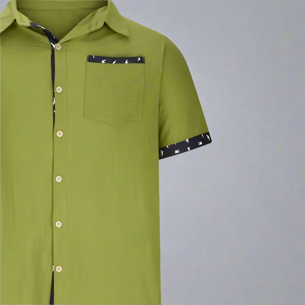 Men’s Casual Summer Shirt | Short Sleeve Button Up