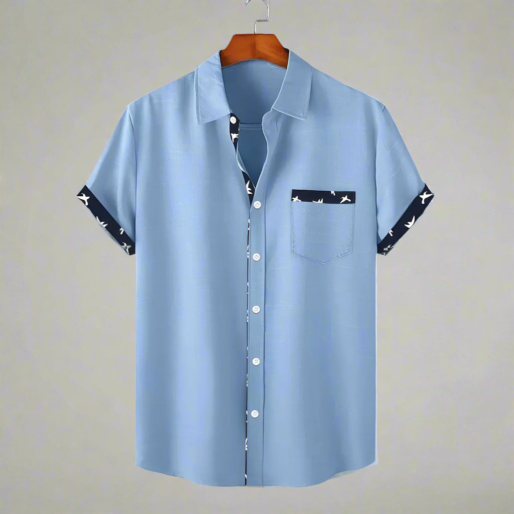 Men’s Casual Summer Shirt | Short Sleeve Button Up