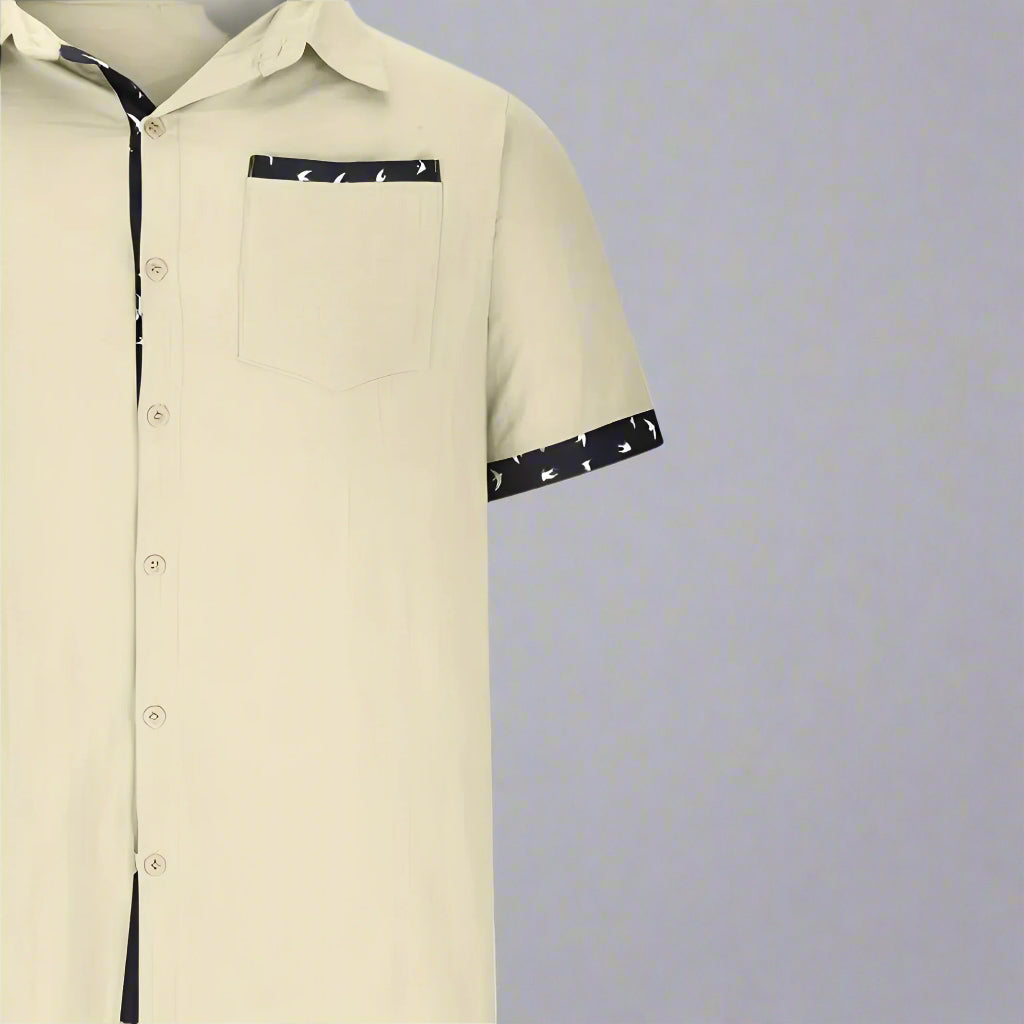 Men’s Casual Summer Shirt | Short Sleeve Button Up