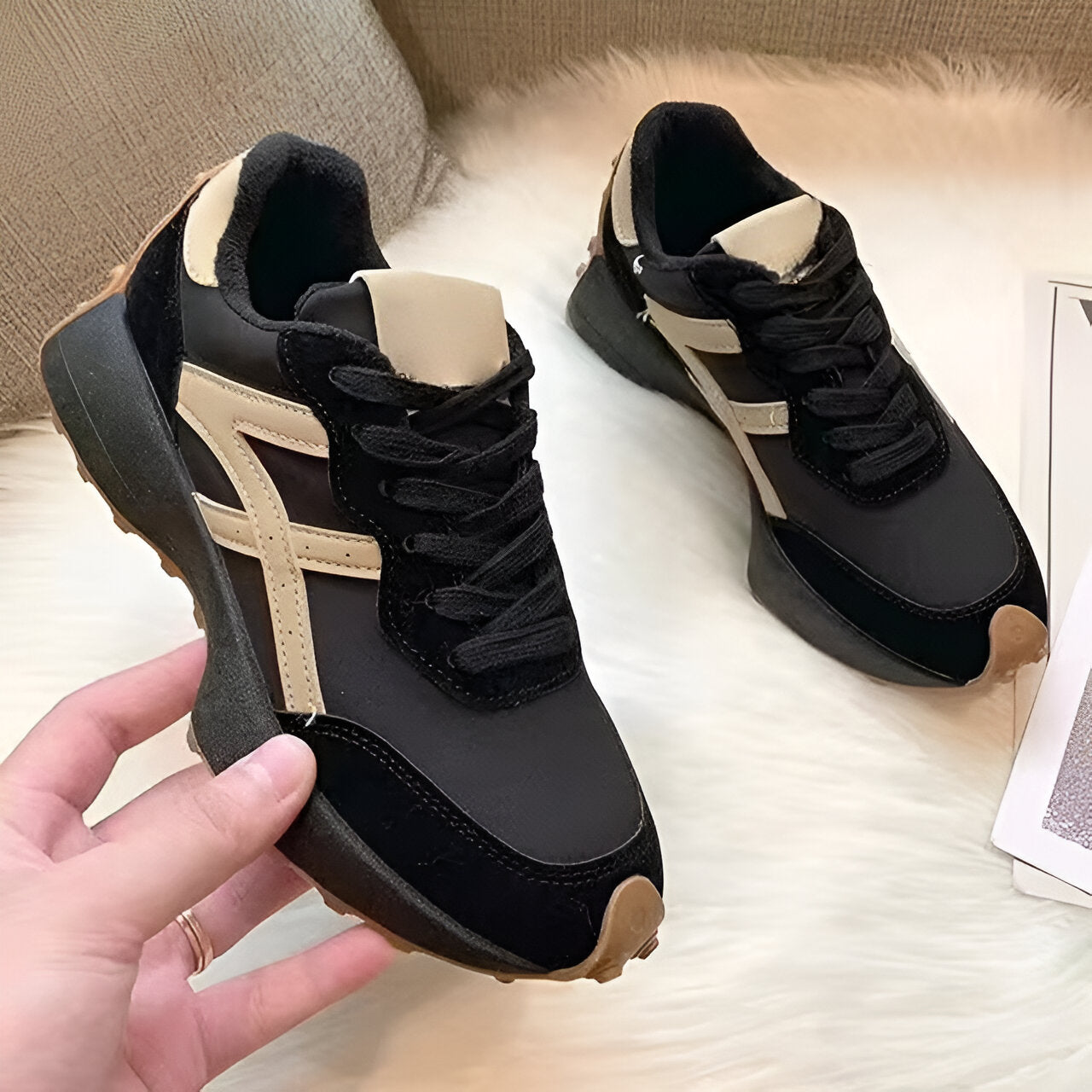 Women’s Running Platform Sneakers | Arch Support Grip