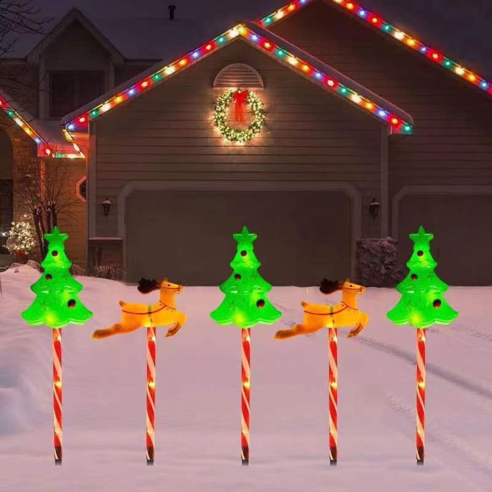 Christmas Pathway Light Outdoor Solar Garden Decoration Stake