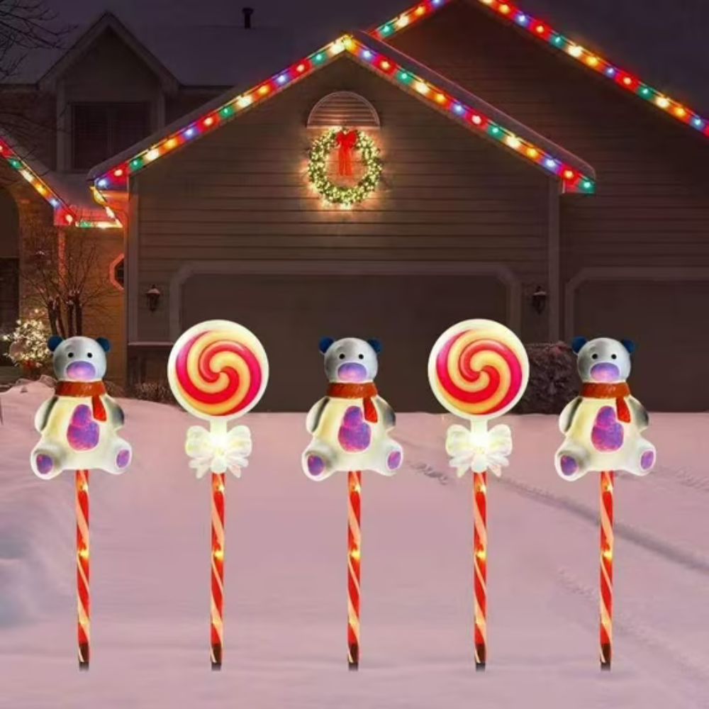 Christmas Pathway Light Outdoor Solar Garden Decoration Stake