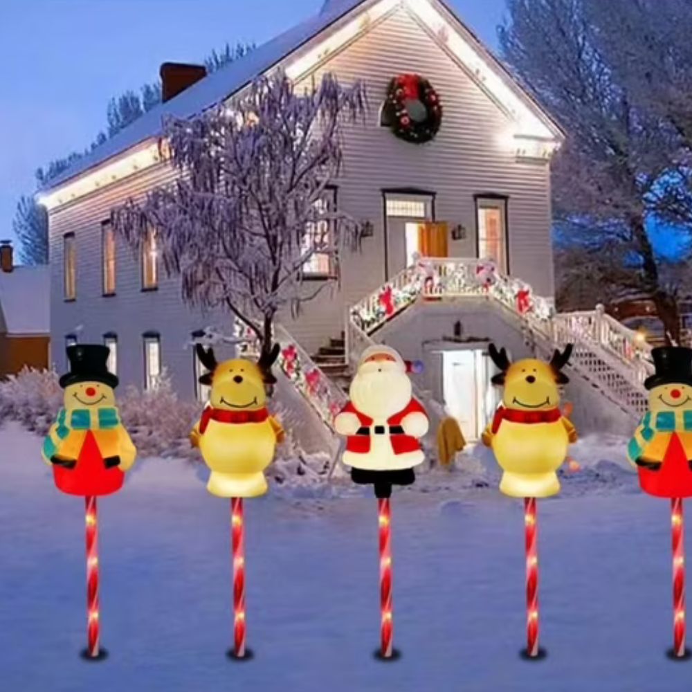 Christmas Pathway Light Outdoor Solar Garden Decoration Stake