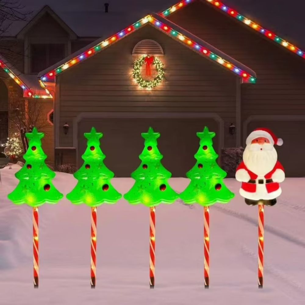 Christmas Pathway Light Outdoor Solar Garden Decoration Stake