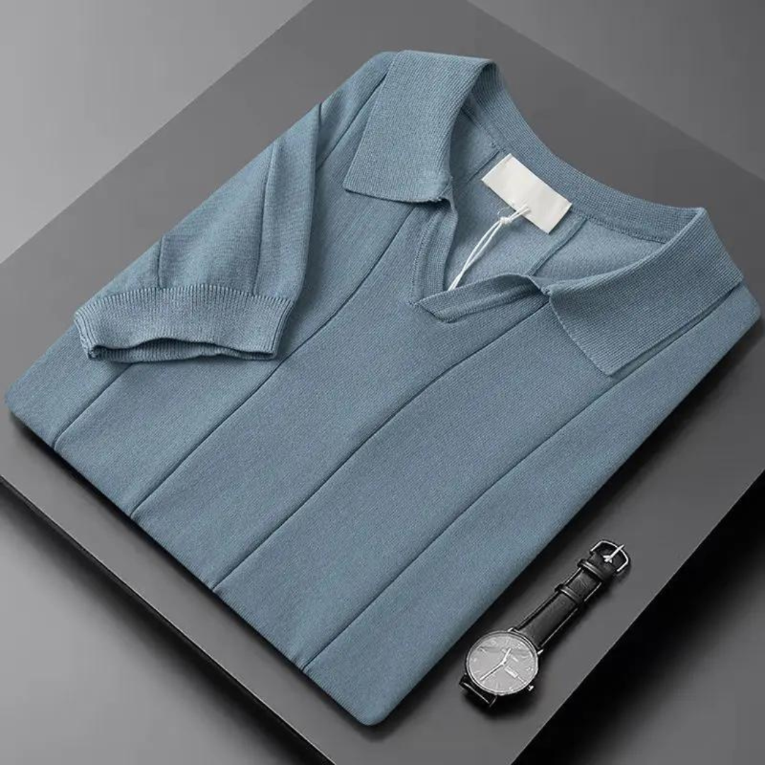 Men’s Slim Fit Polo Shirt | Lightweight Knit Short Sleeve