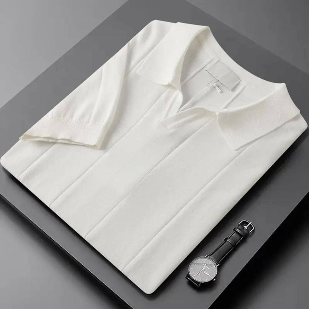 Men’s Slim Fit Polo Shirt | Lightweight Knit Short Sleeve