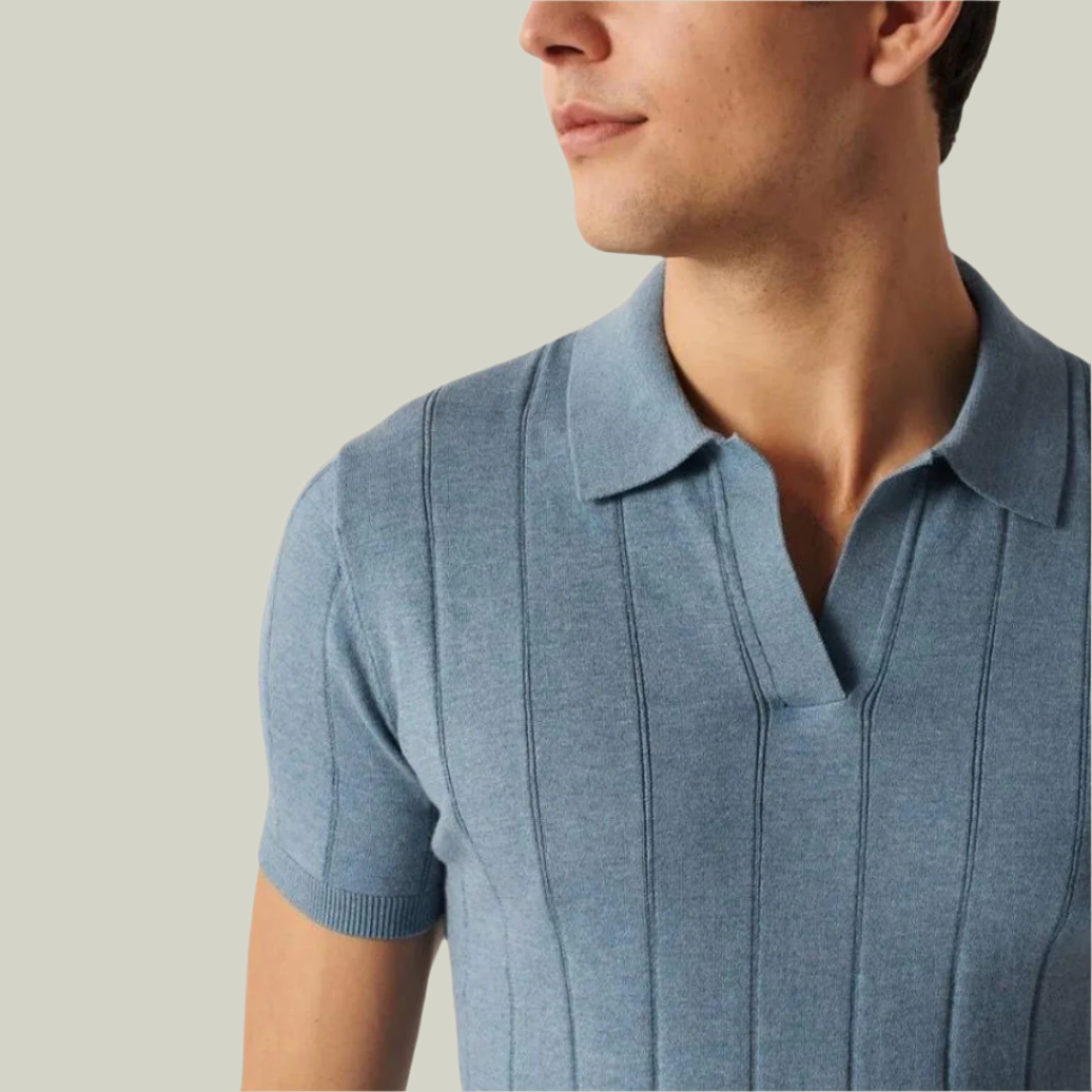 Men’s Slim Fit Polo Shirt | Lightweight Knit Short Sleeve