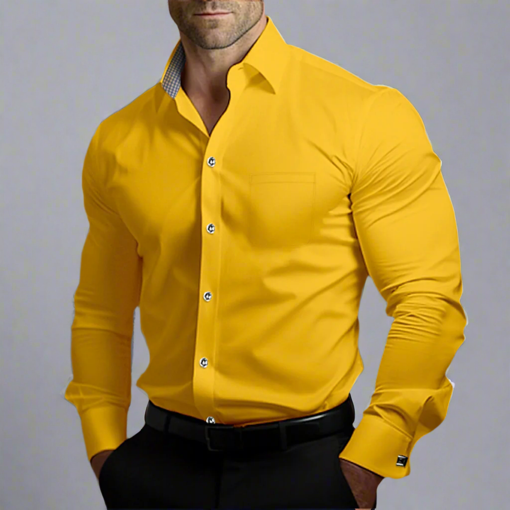 Variant image for Men's Breathable Cotton Dress Shirt-25